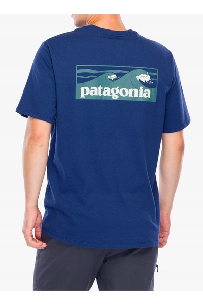 Patagonia Tricou Boardshort Logo Pocket Responsibili-Tee - albastru S