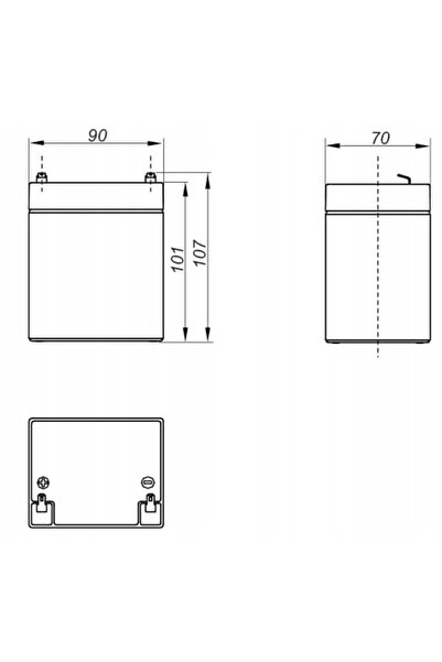 NO BRAND BATERIE INDUSTRIALĂ RECHARGEABILĂ MWPOWER 12V 5AH MW5-12L MW5 ALARMĂ...