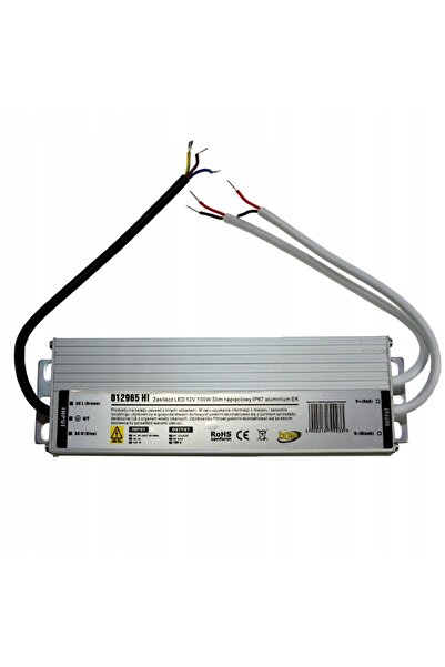 NO BRAND Alimentator bandă LED 12V 100W 8,3A IP67 IMPERMEABIL