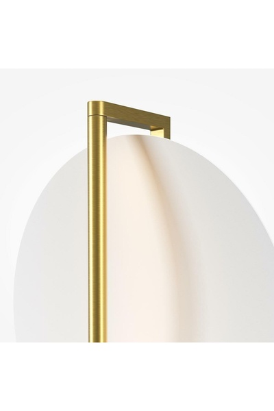 NO BRAND Aplică de perete LED albă rotundă cu bară aurie, lumină caldă, Maytoni