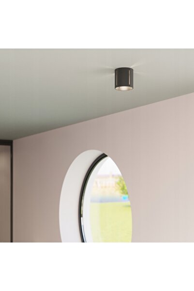 NO BRAND Aplică de perete modernă neagră INEZ 1 punct aluminiu Sollux Lighting