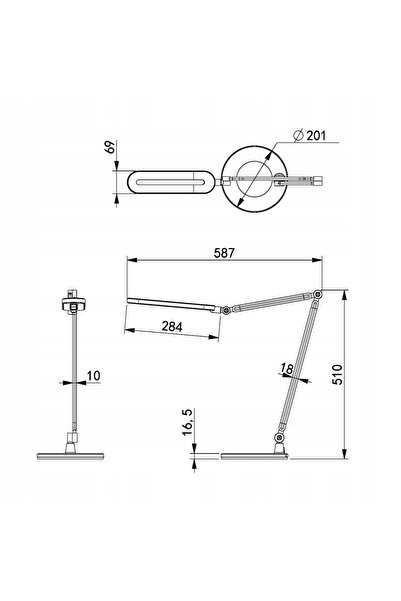 Kaja Lampă de birou LED argintie reglabilă cu lumină de culoare variabilă 58 cm