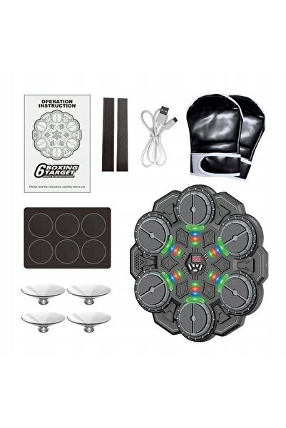 woopie Mănuși de reflexe cu LED Bluetooth pentru antrenament de box muzical ș...