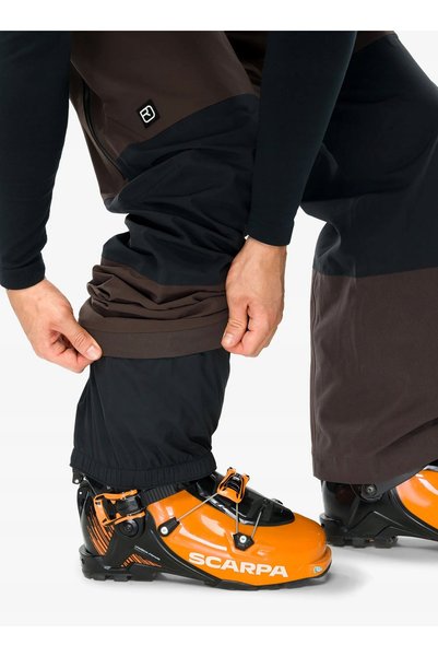 NO BRAND Pantaloni de schi Ortovox Ravine Free 3L - castaniu închis XL