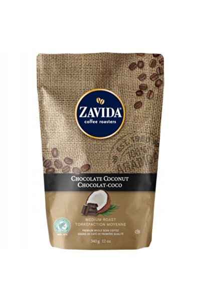 NO BRAND Boabe de cafea aromatizate Zavida ciocolată și nucă de cocos 340g