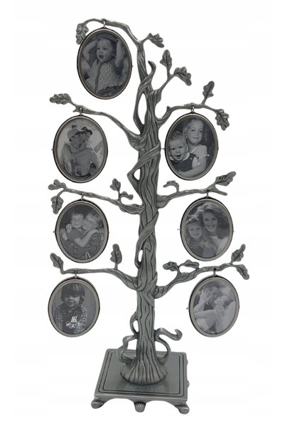 NO BRAND Ramură genealogică metalică pentru 7 fotografii, ideală pentru cadou...