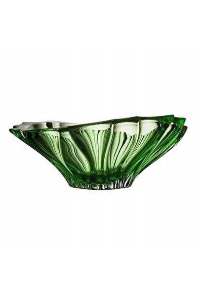 NO BRAND Salaterka cristal Boemia Plantica Verde 22cm