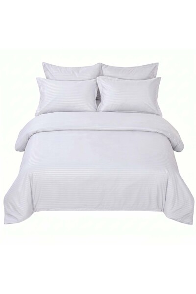 ODS Luxury Stripe Bedding 6-Piece Set - Premium Hotel Quality Microfiber Duve...