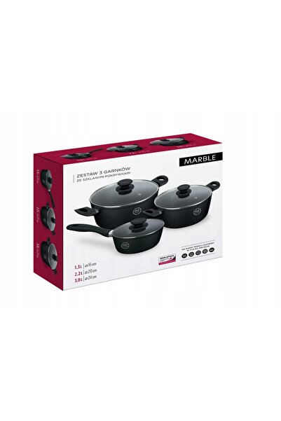 NO BRAND Set de oale MG Home MARBLE din aluminiu, 6 piese