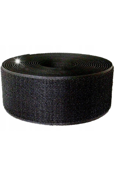 NO BRAND Velcro lat pentru cusut, rolă de 15cm, 25m, cârlige rezistente, negru