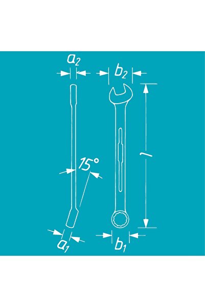 HAZET Cheie combinată DIN3113A de 34mm