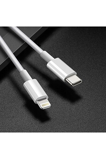 NO BRAND Cablu USB-C la Lightning pentru Apple iPhone iPad iPod 20W 2m Alb
