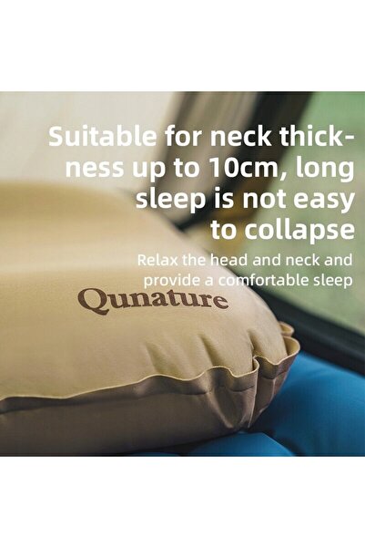 Qunature Pernă de camping de călătorie ergonomică ușoară 600036001 Bej