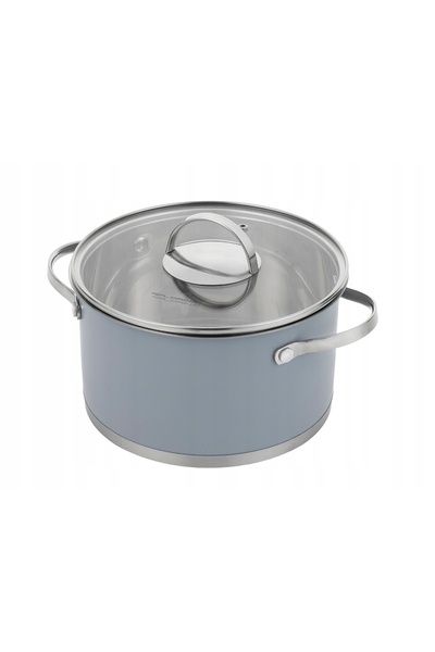 NO BRAND Oală din oțel Florina Pepe, 20 cm, 3 L, cu capac, compatibilă cu pli...