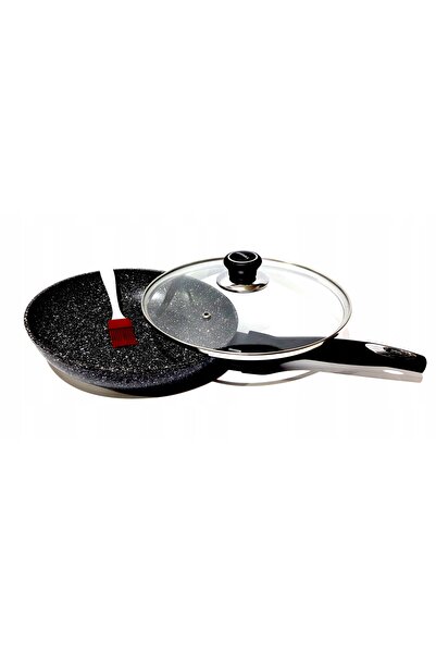 TIROSS Tigaie de marmură cu capac 24cm pentru gaz și inducție antiaderentă