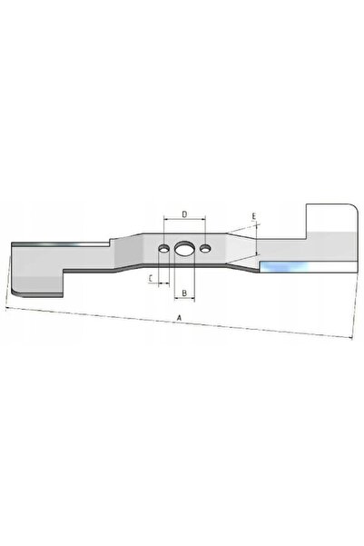 NO BRAND Cuțit cositoare Husqvarna 54,3cm cth160 170 dreapta 107cm
