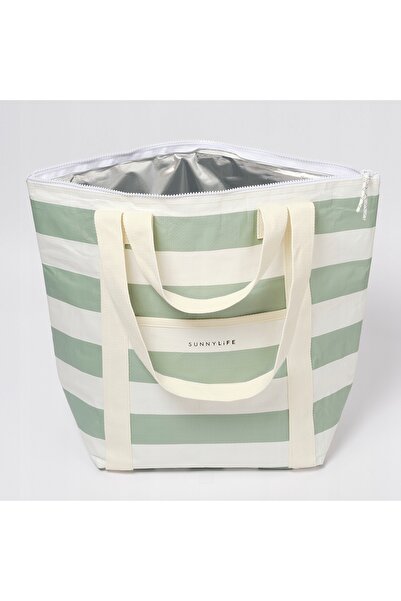 SunnyLife Geantă frigorifică La Palma Sage Stripe