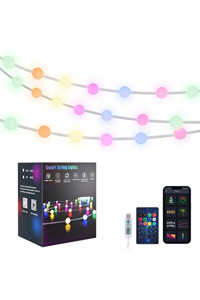bedee LUMINI DE CRĂCIUN LANȚURI DE LUMINI INTELIGENTE IP65 RGB 3 MODURI 80 LE...