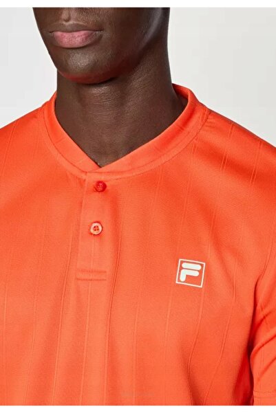 FILA Tricou de tenis Henley portocaliu M