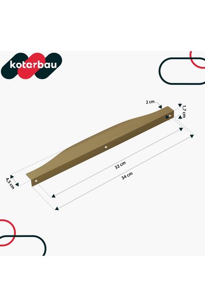 NO BRAND Set de 6 mânere de mobilier tip bordură, din aluminiu, auriu mat, pe...