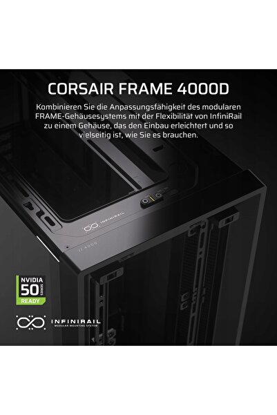 Corsair Carcasă FRAME 4000D Neagră Mid Tower ATX