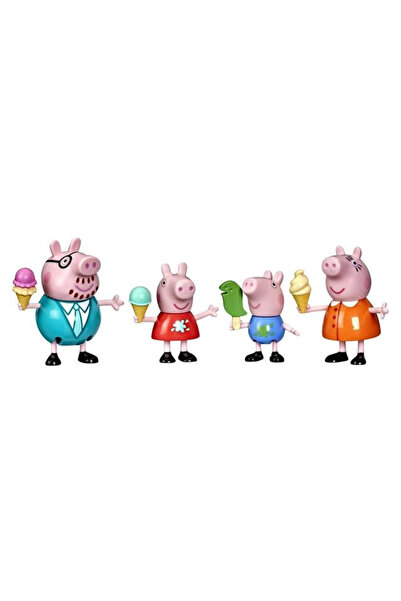 Hasbro Set Peppa Pig 4 Figurine cu înghețată Cutie Maro F3762