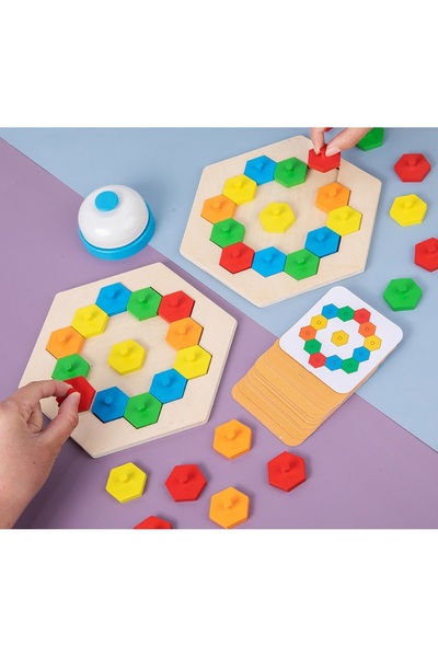 NO BRAND PLACĂ DE GIPS CU FĂRĂCĂ DE MIERE, JOC PUZZLE DIN LEMN, JOC DE ABILIT...