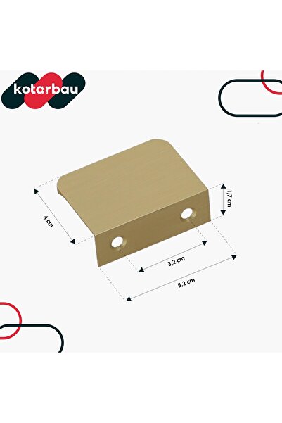 NO BRAND Set de 10 mânere moderne aurii mate pentru margini de mobilier 32 / ...