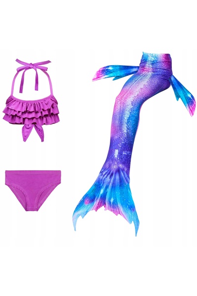 Master Costum de baie sirenă Diana Coadă de sirenă 130 cm Albastru