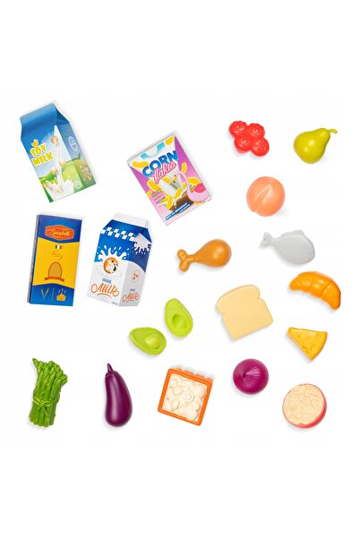 NO BRAND Coș de cumpărături cu produse alimentare, Cărucior de jucărie Shop G...