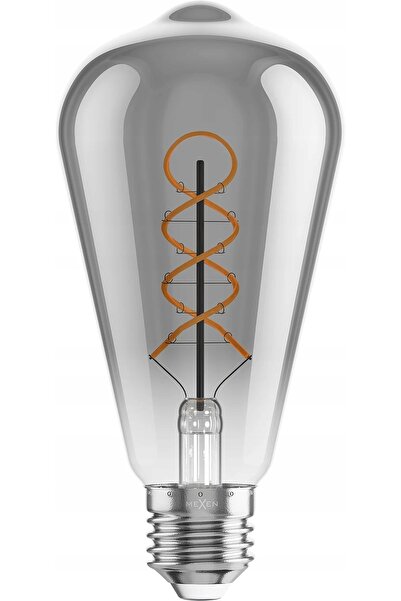 Mexen 10x Bec spiralat LED E27 cu filament, tip Edison, lumină caldă, 6W=40W