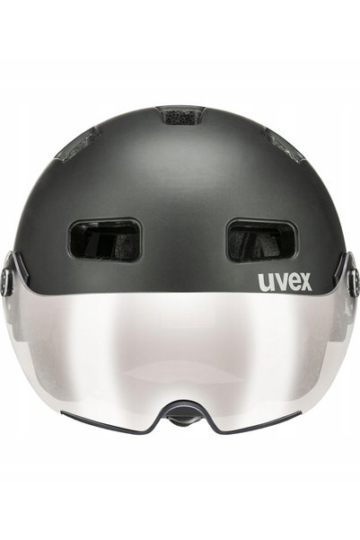 Uvex Cască de ciclism Rush Visor Negru-Argintiu Mat 55-58 cm