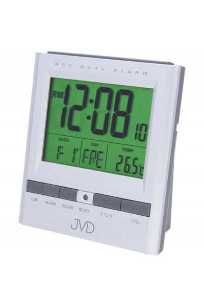 NO BRAND JVD RB92.1 - 8.5x9.4cm - Ceas deșteptător electronic - Argintiu/Gri