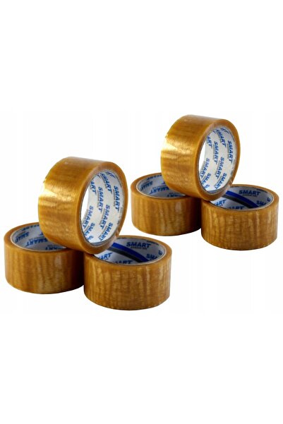 NO BRAND Bandă adezivă 48mm/60m SOLVENT transparentă 6 bucăți.