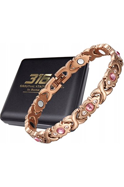 Boston Jewellery Brățară sănătoasă pentru femei, cu magnet, din oțel chirurgi...