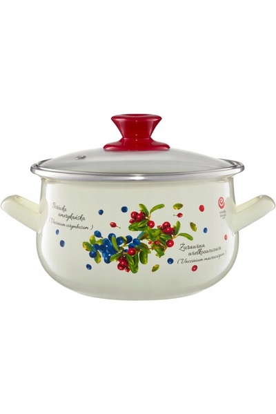 NO BRAND Vase de gătit emailate albe 4.2L multifuncționale 20cm email albastr...