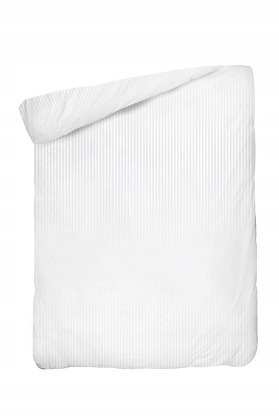 Detexpol Husă de pilotă Adamaszka 160x200, albă, cu dungi hoteliere de 1 cm