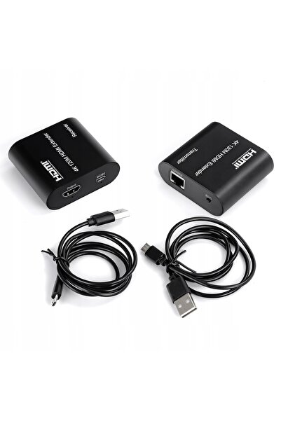 NO BRAND Convertor adaptor HDMI la LAN 4K@30Hz Emițător-receptor 120 m Transm...