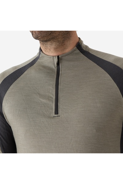 NO BRAND Tricou de vânătoare cu mânecă lungă Solognac 900 merino