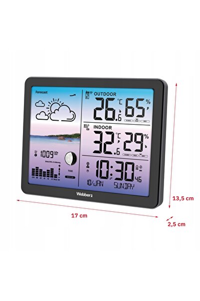WEBBER WS305C Stație meteo wireless cu senzor și barometru DCF