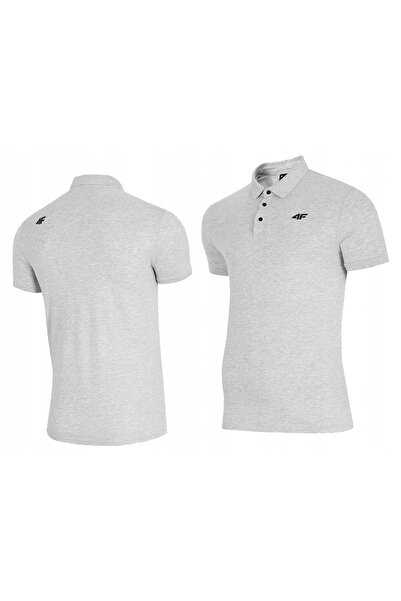 4F Tricou polo din bumbac pentru bărbați PTSM366 gri 27M M