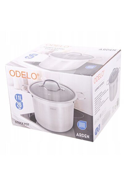 NO BRAND ARDEN Oală înaltă cu capac 26 cm / 11 l / oțel inoxidabil