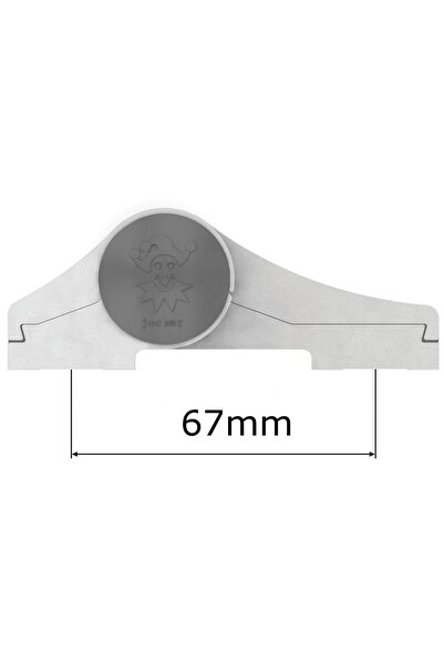 NO BRAND Balamale pentru ușă Alu 2-foi nesimetrice 67mm Bronz 8017