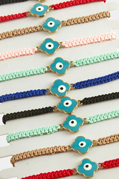 SORA GROUP Flower Evil Eye Macrame Braided Bracelet