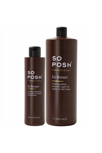NO BRAND So Posh So Brown mască profesională de colorare pentru păr brun 1L
