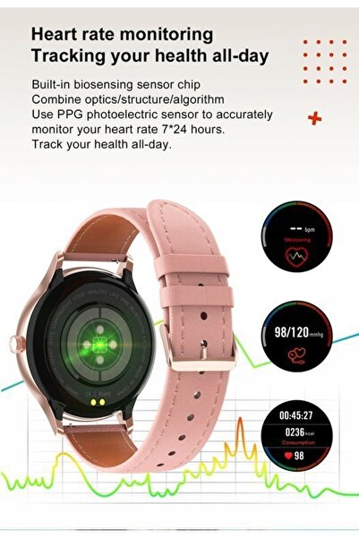 PACIFIC SMARTWATCH DAMSKI 18-1 - BRANSOLETA + CUREA: Aur roz / Roz (sy0
