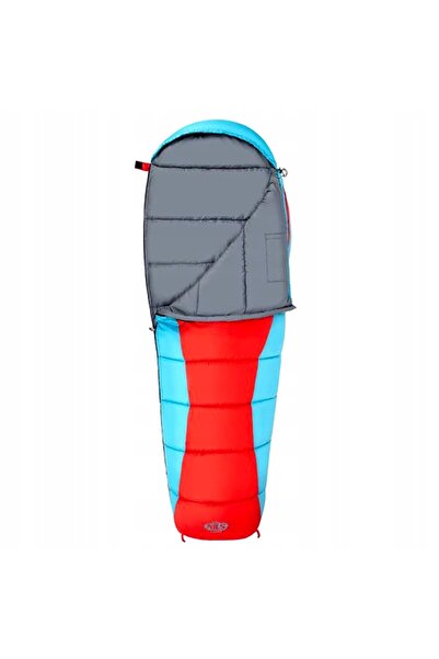 NO BRAND Sac de dormit tip mumie turistic roșu-albastru 220x80 CM 1490 G Husă...