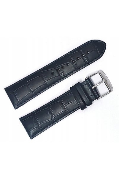 JORDAN KERR Curea de ceas din piele neagră mată ADRIATICA 24 mm Crocodil ADR2...