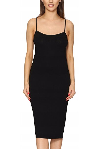 NO BRAND Fustă de sub rochie, cămașă de noapte lungă, rochie MS10-402, negru,...