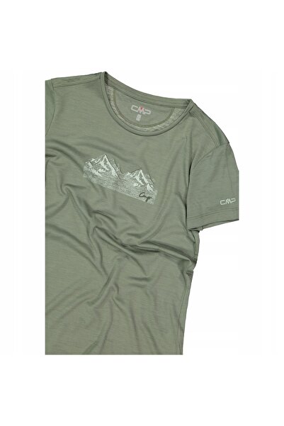 CMP Tricou de damă Merino 32T7166/F805 - Verde - 40(M)